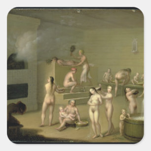Sticker Carré Bain russe, 1825