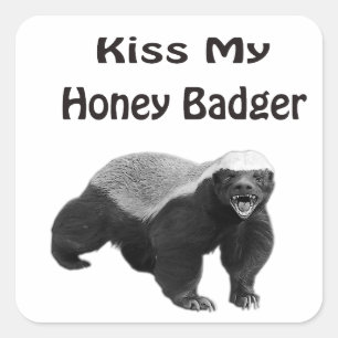 Sticker Carré baiser My Honey Badger