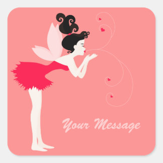 Sticker Carré Baisers cardiaques gonflés