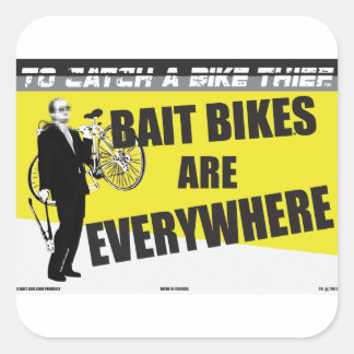 Sticker Carré BAIT BIKE tm. LES BAIT-VÉLOS SONT PARTOUT !