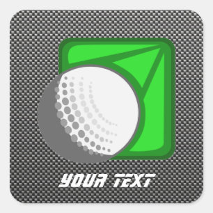 Sticker Carré Bal de golf Faux Carbon Fibre