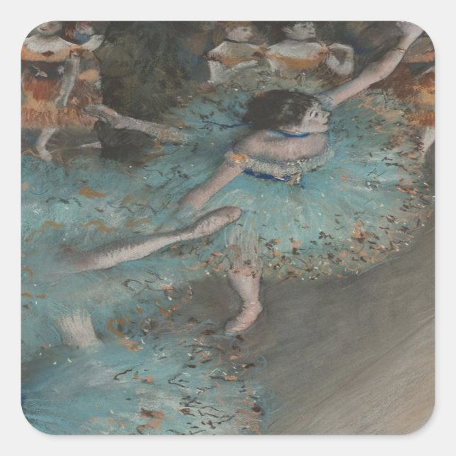 Sticker Carré Balayage de la danseuse par Degas (Devant)