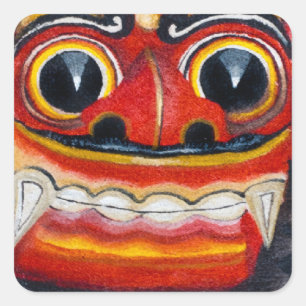 Sticker Carré Balinais Barong