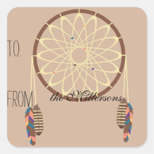 Sticker Carré Balise Cadeau Dream Catcher