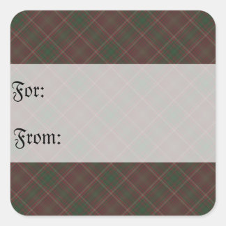 Sticker Carré Balise Cadeau vert et rouge