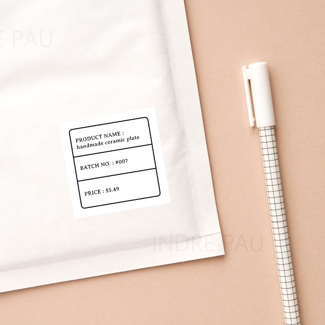 Sticker Carré Balise de prix de la typographie rétro (Créateur téléchargé)