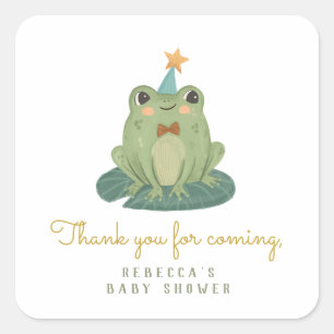 Sticker Carré Balises cadeaux d'anniversaire de la petite grenou