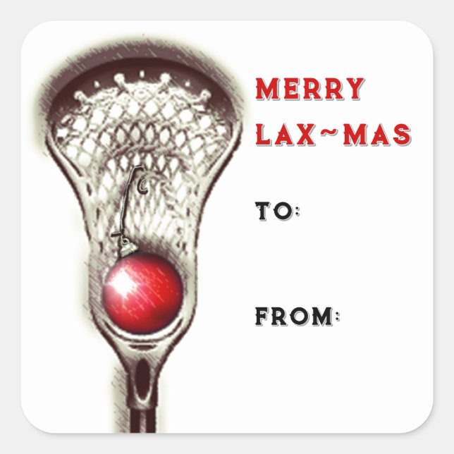 Sticker Carré Balises cadeaux de Noël de crosse (Devant)
