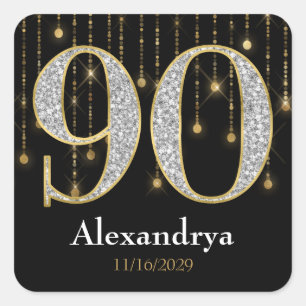 Sticker Carré Balises du Merci Gold Diamonds 90e anniversaire