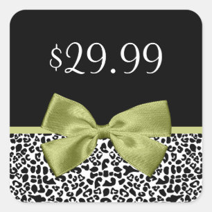 Sticker Carré Balises Girl Price Empreinte de léopard Stylish Gr