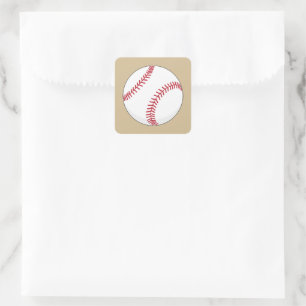 Sticker Carré Balle de baseball