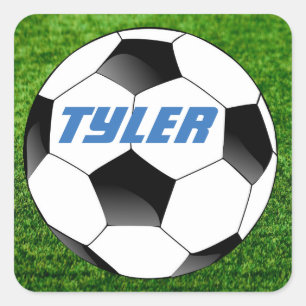 STICKER CARRÉ BALLE DE SOCCER