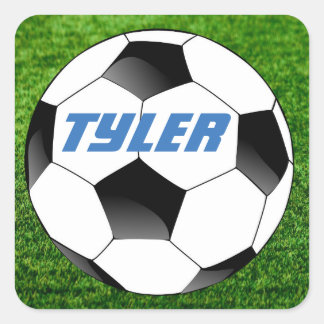 STICKER CARRÉ BALLE DE SOCCER