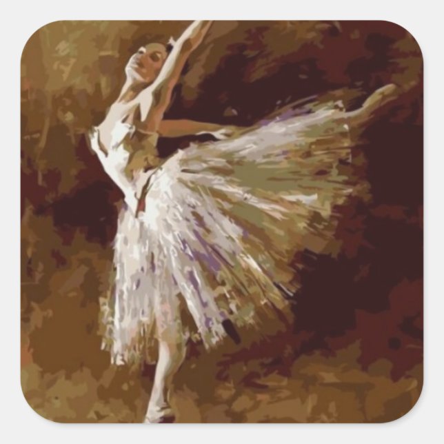 Sticker Carré Ballet_Ballerina (Devant)