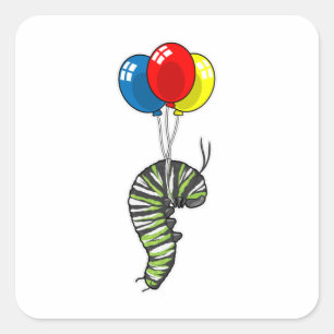 Sticker Carré Balloon caterpillar