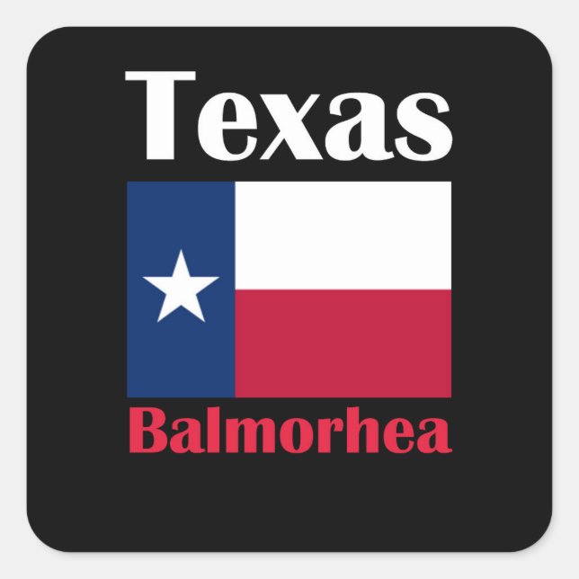 Sticker Carré Balmorhea TX (Devant)