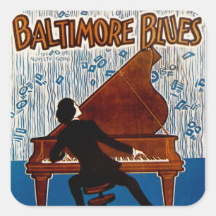 Sticker Carré Baltimore Blues