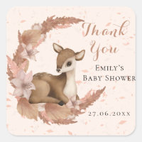 Bambi & Fleurs Merci Baby shower rose pastel