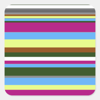 Sticker Carré Bande de concepteur Customisé coloré