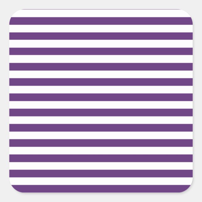 Sticker Carré Bandes violettes et blanches (Devant)