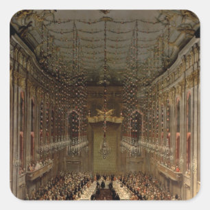 Sticker Carré Banquet dans le Redoutensaal, Vienne, 1760