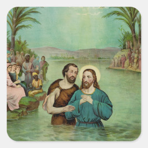 Sticker Carré Baptême de Jésus-Christ