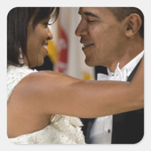Sticker Carré Barack et Michelle Obama