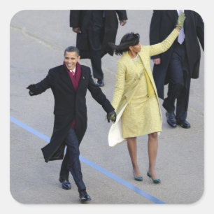 Sticker Carré Barack & Michele Obama