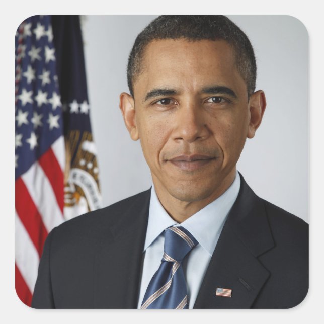 Sticker Carré Barack Obama (Devant)
