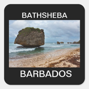 Sticker Carré Barbade, Bathsheba Rocks