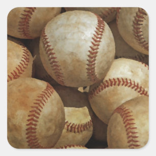 Sticker Carré Baseball