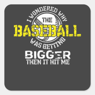 Sticker Carré Baseball