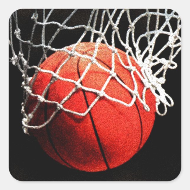 Sticker Carré Basket-ball (Devant)