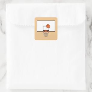 Sticker Carré Basket-ball