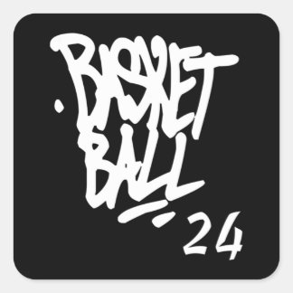 Sticker Carré Basket-ball Sport sportif Numéro 24