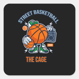 Sticker Carré Basket de rue