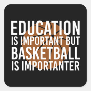 Sticker Carré Basketball est important Funny Basketball cadeaux