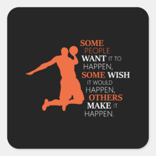 Sticker Carré Basketball Sports Basketball Team Joueur Idée cade