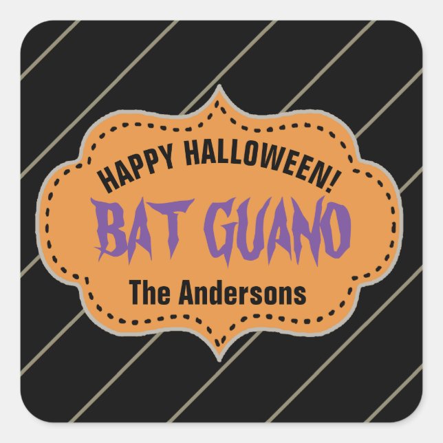 Sticker Carré Bat Guano ID220 (Devant)
