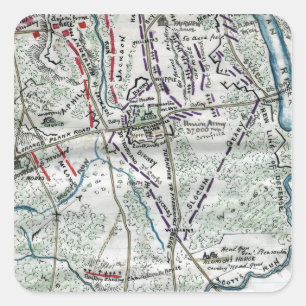 Sticker Carré Bataille de Chancellorsville 2