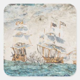 Sticker Carré Bataille de Trafalgar 1805 1998