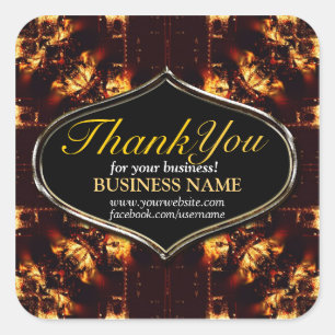 Sticker Carré Batik de Merci d'affaires