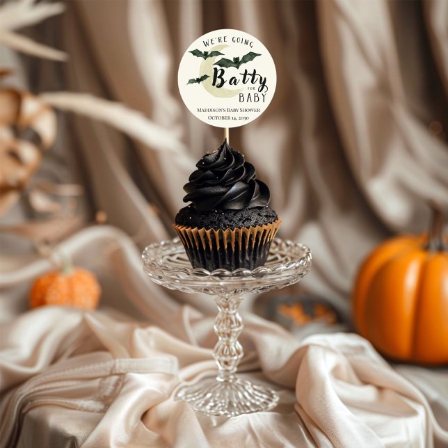 Sticker Carré Batty for Baby Fall Crescent Moon Baby shower (Créateur téléchargé)