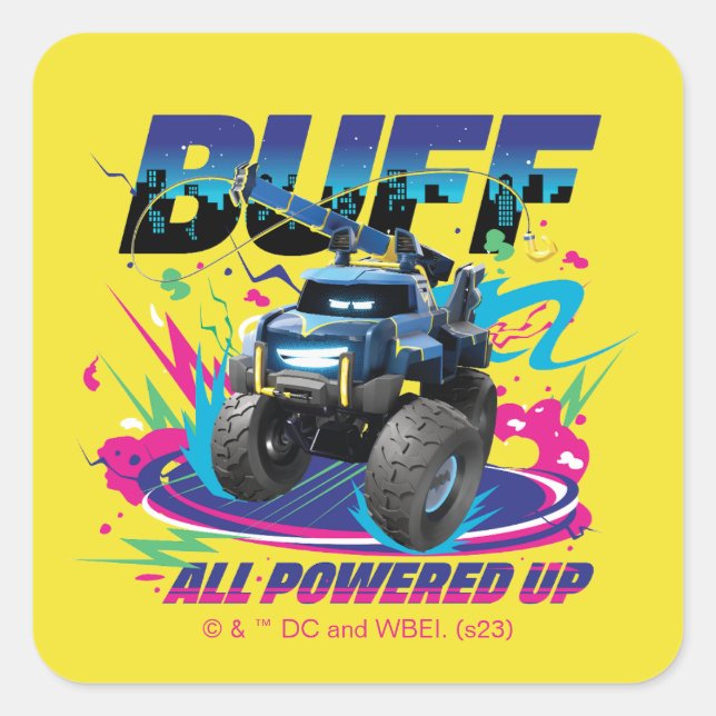 Sticker Carré Batwheel™ Buff - Tous optimisés (Devant)