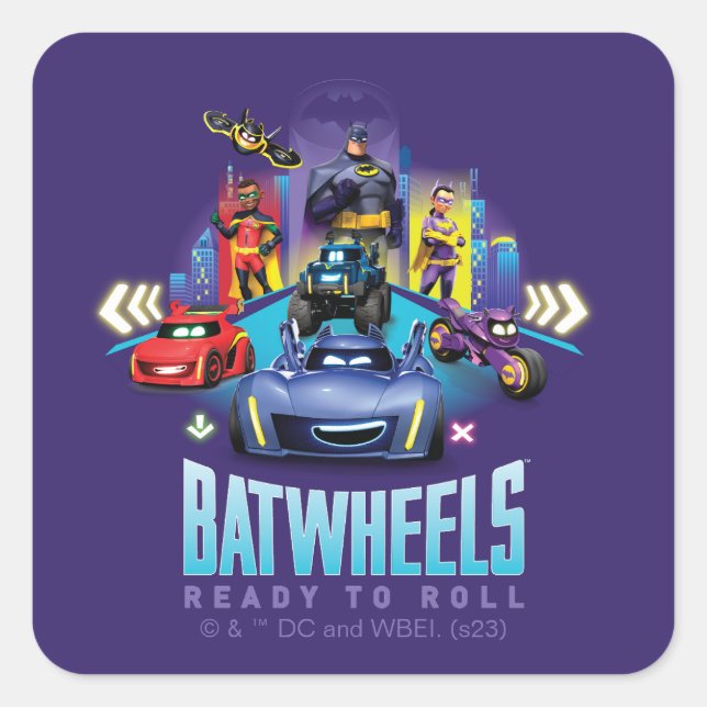 Sticker Carré Batwheel™ - Prêt à rouler (Devant)