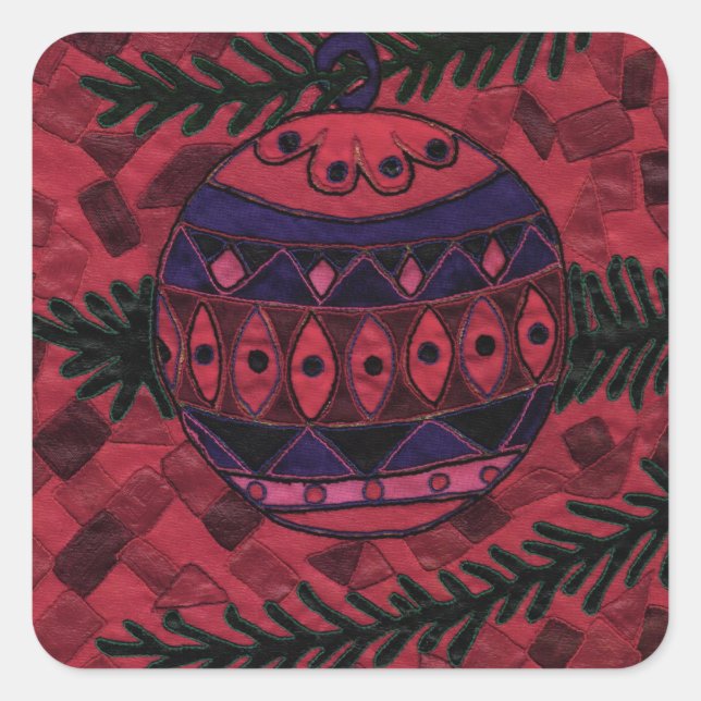 Sticker Carré Bauble (Devant)