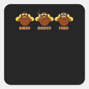 Sticker Carré BBQ Fumé Fraisé Fraisé Turquie