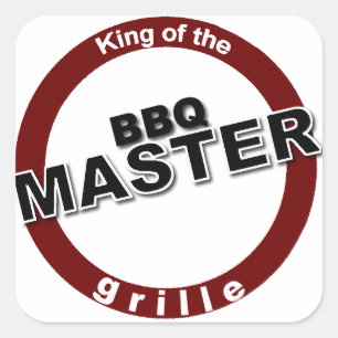 Sticker Carré BBQ Master King of the Grille