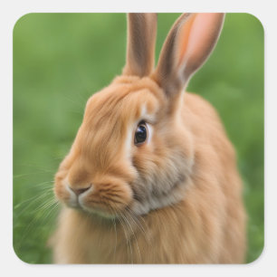 Sticker Carré Beau lapin