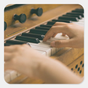 Sticker Carré Beau piano